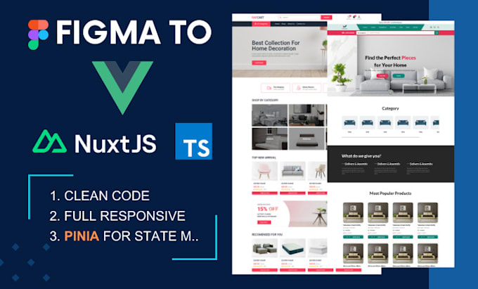 convert xd psd figma to vue js or nuxt js with tailwind css or scss