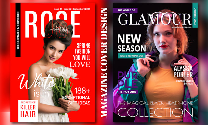 design eye catchy magazine cover page