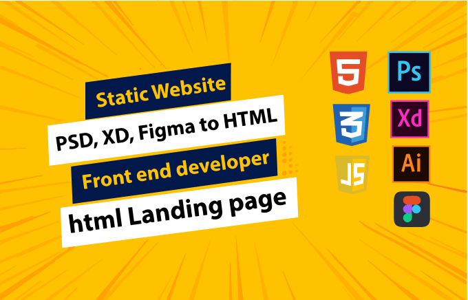 Be your front end web developer using css html javascript by Cherifman ...