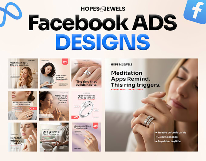 design facebook and instagram ad creatives for you