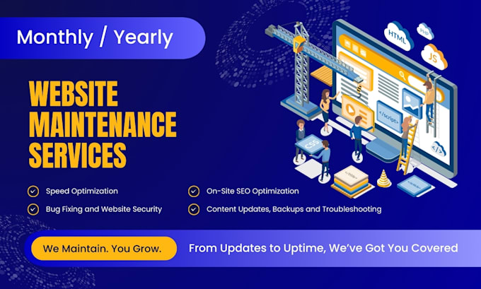 maintain your website monthly or yearly