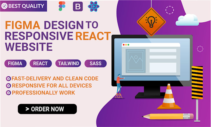 Convert your figma design into a react website by Shahiqweb | Fiverr