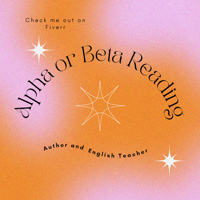 alpha or beta read your novel