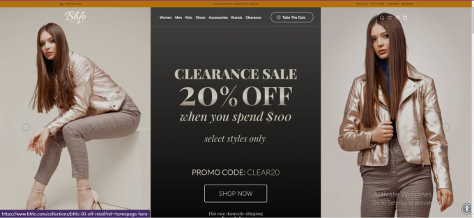 Clothing shop brand websites