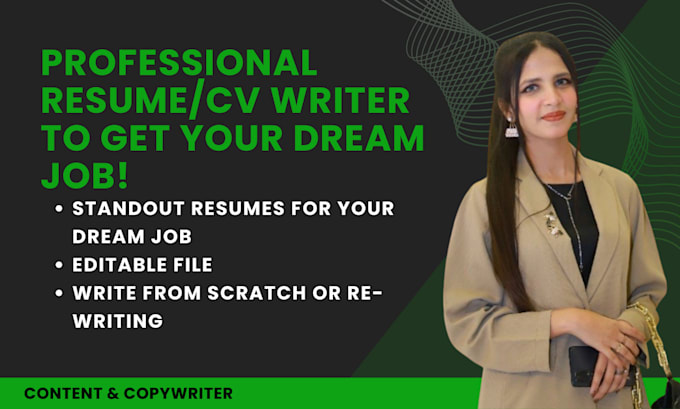 write a professional CV, resume, and cover letter for you