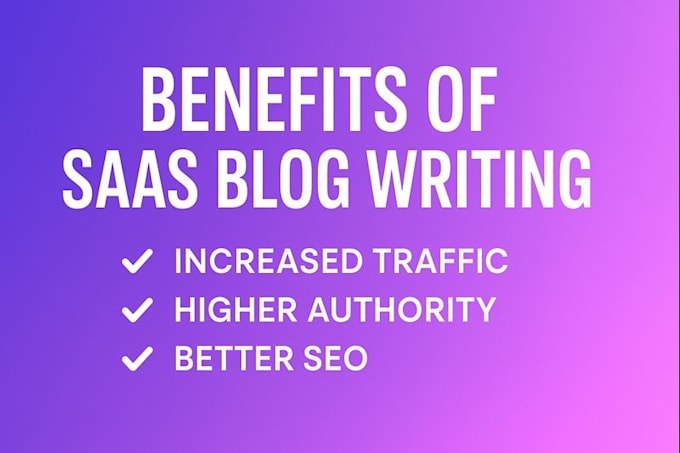 write SEO optimised saas blogs