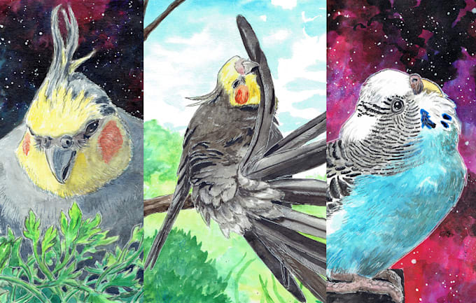 create a watercolor pet portrait