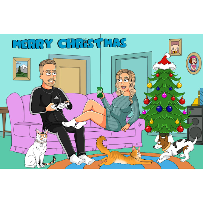 draw your portrait in a family guy style