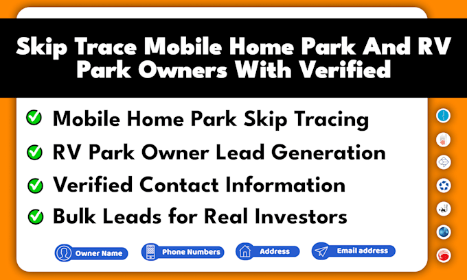 skip trace mobile home park and rv park owners with verified