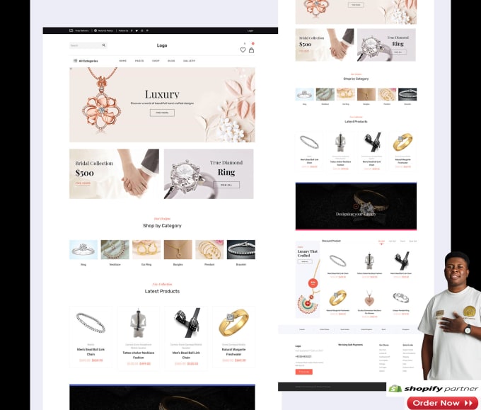 Wix jewelry outlet website