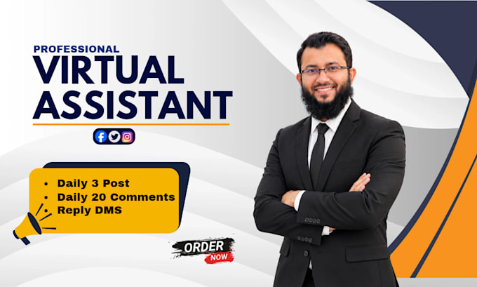 be your virtual assistant for facebook, twitter or instagram