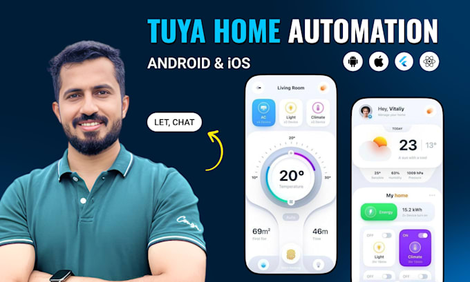 develop a custom iot app with tuya sdk, smart home control with flutter