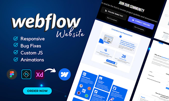 develop modern webflow website fix bugs figma to webflow