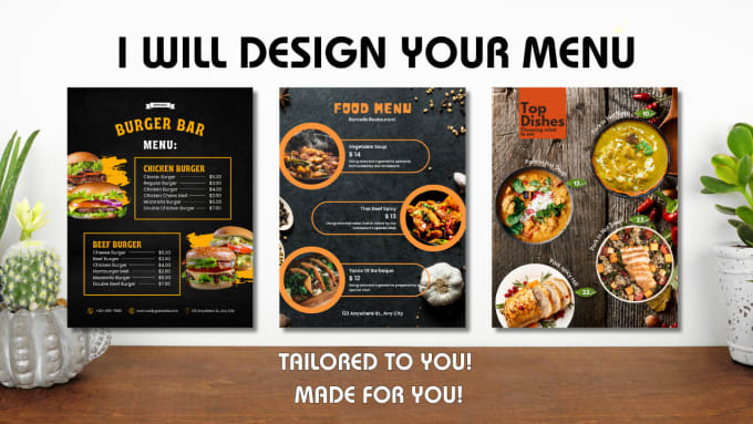 design your food menu or poster