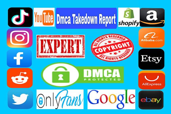 takedown report to remove copyright google,fb,tiktok,reddit,yt,ig under dmca