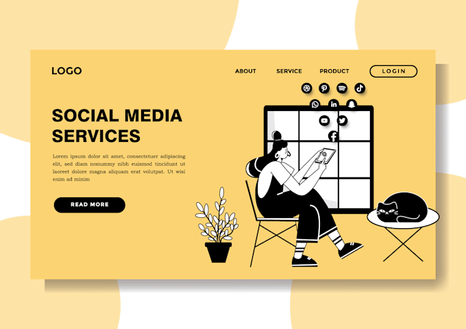 Create 2d flat illustrations for your website and app, blog by ...
