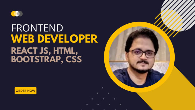 Be your frontend web developer using react js, html, css, bootstrap ...