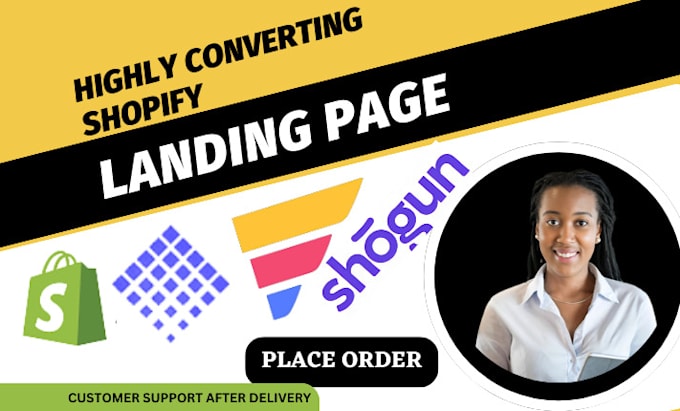 build shopify landing page or shopify website with shogun, pagefly or gempages