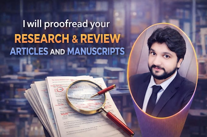 proofread your research and review articles and manuscripts