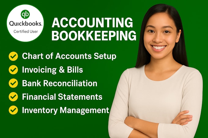do monthly, quarterly, yearly accounting and bookkeeping using quickbooks online