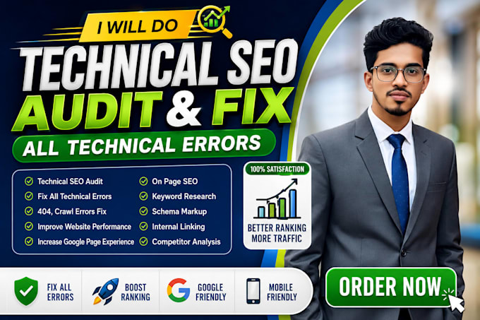website technical SEO audit and fix all technical errors with on page fixing