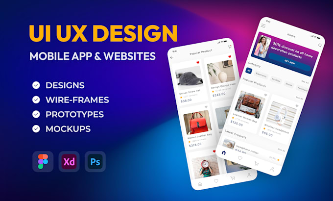 Do ui ux design wire frames mobile app by figma by Fewahmi | Fiverr