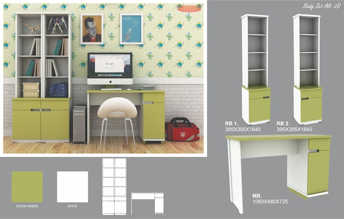 do 3d kitchen set or modular furniture