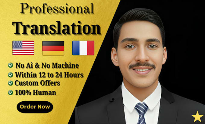 translate english to german and english to french translation