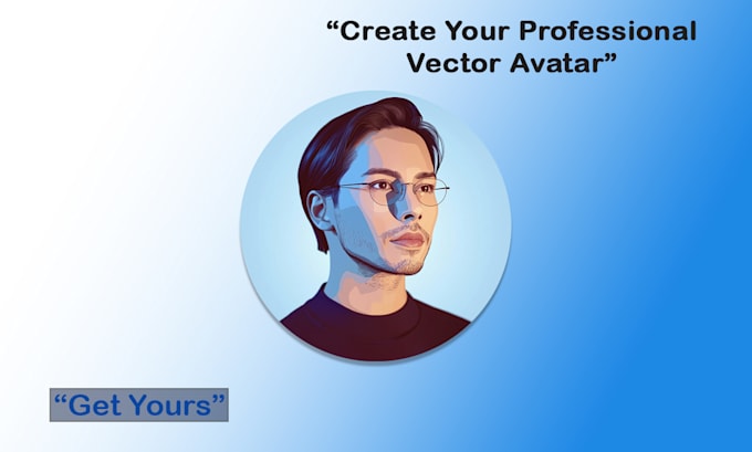 design a clean professional vector avatar for linkedin or social media
