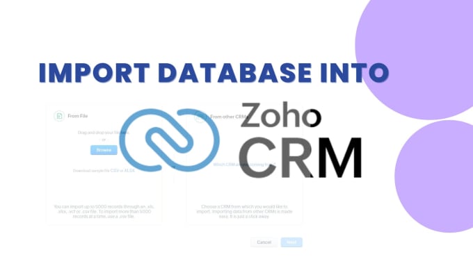 import your existing database into zoho CRM