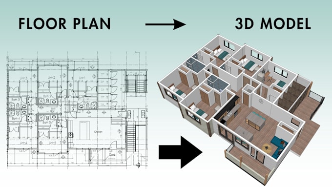 create sketchup 3d models from floor plans