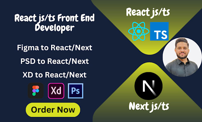 develop web apps in react js and next js