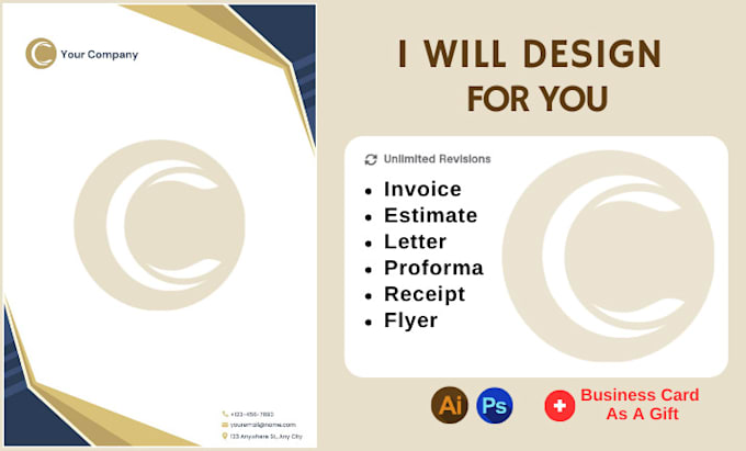 custom your letterhead for invoice estimate letter receipt impress your client
