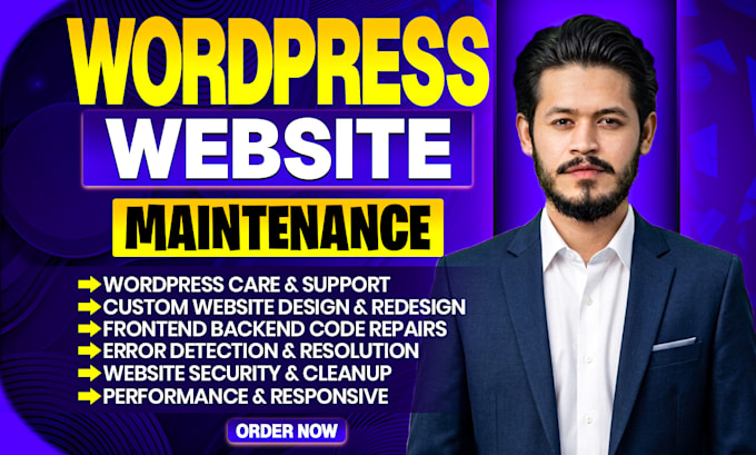 help you in wordpress website maintenance, support, bug fix