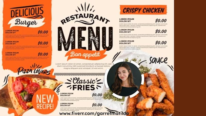 Create engaging and creative menu design for restaurant by ...