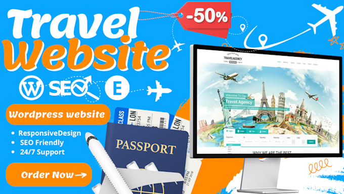 create a travel website with wordpress for you