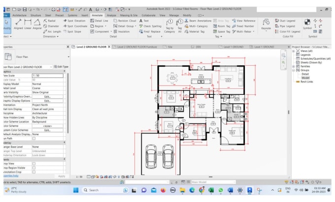 Draw revit architectural,blueprint ,house, building,plans, section,cad ...