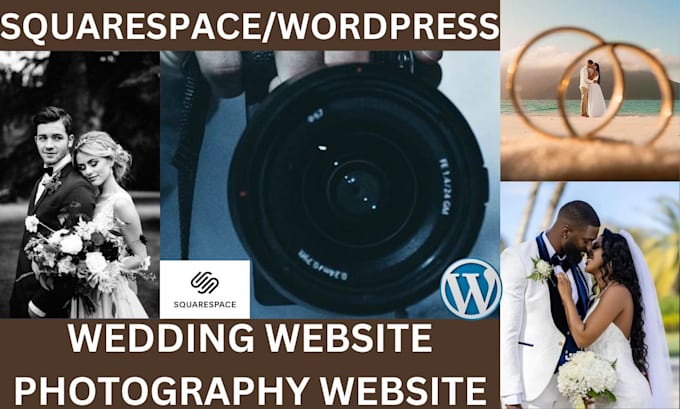 design wordpress wedding website, photography website portfolio business website