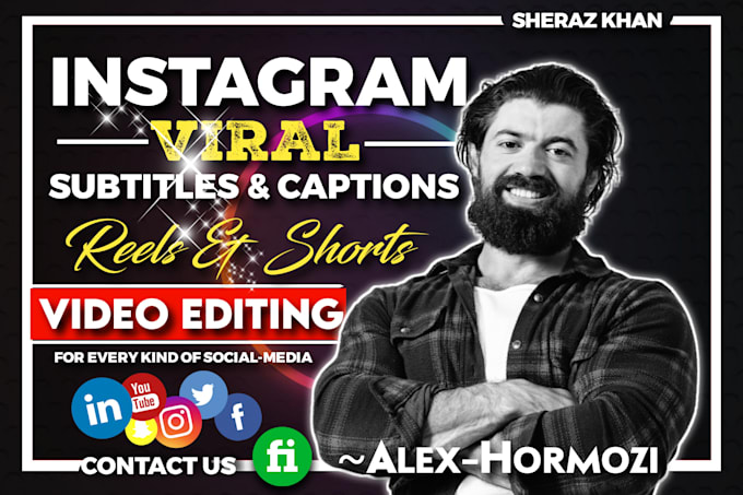 edit instagram reels, tiktok,youtube shorts with engaging subtitles or captions