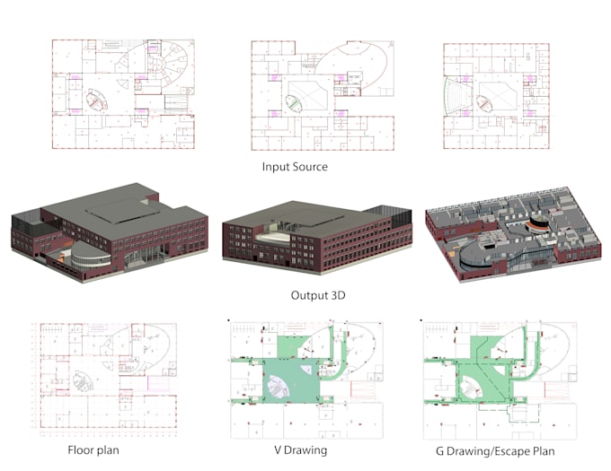 create revit 3d and 2d plan from different sources