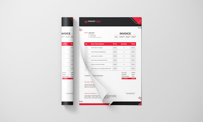 Generate a modern invoice and quotation design by Rabbirahman01 | Fiverr