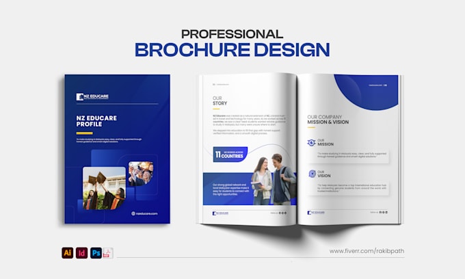 design company profile, brochure design, annual report, catalogue, whitepaper