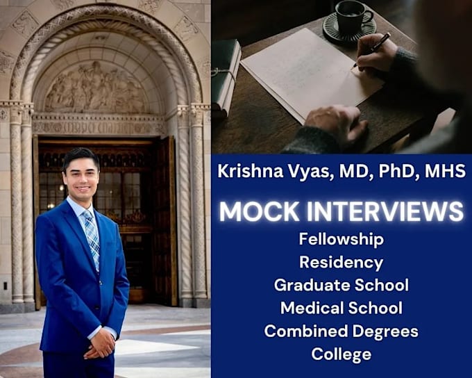 Consult or mock interview for college, medical or graduate school, or