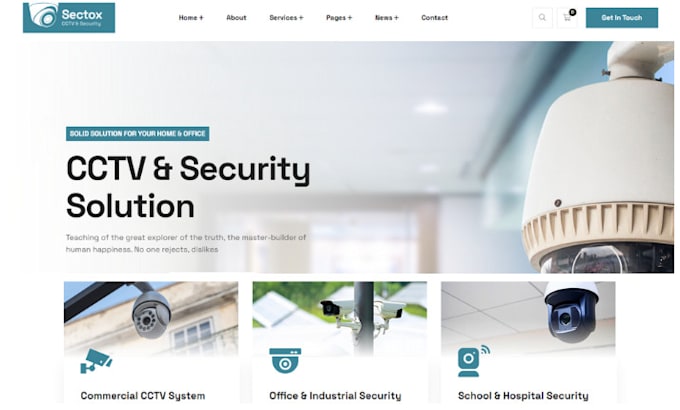 Design home security website cctv installation website home improvement ...