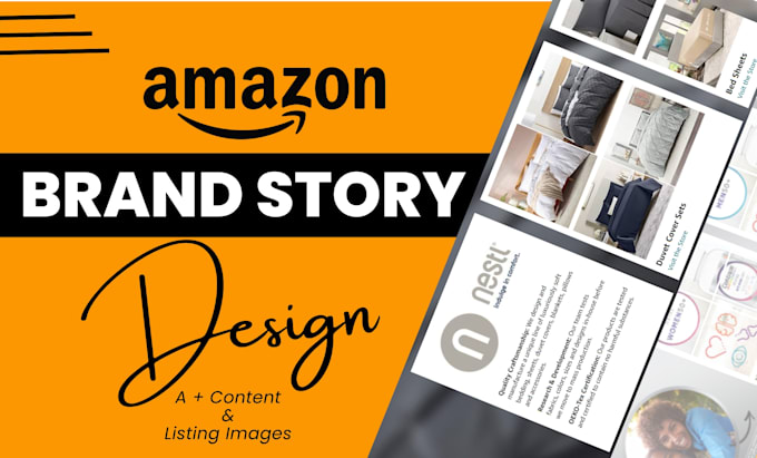 design brand story, amazon a plus and amazon storefront