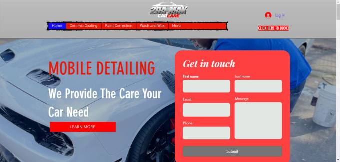 design car detailing website auto detailing car wash car rental auto repair lead