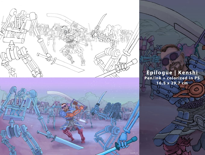 draw illustration with a comic style