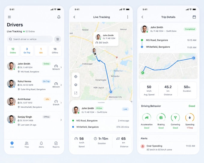 develop gps location tracking app for android and IOS with admin