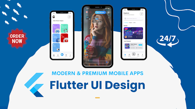 Design premium flutter ui for mobile apps with modern ux by Ruqyyakhan ...