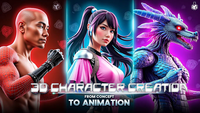 Design, animate and render 3d characters for games, metaverse and video ...